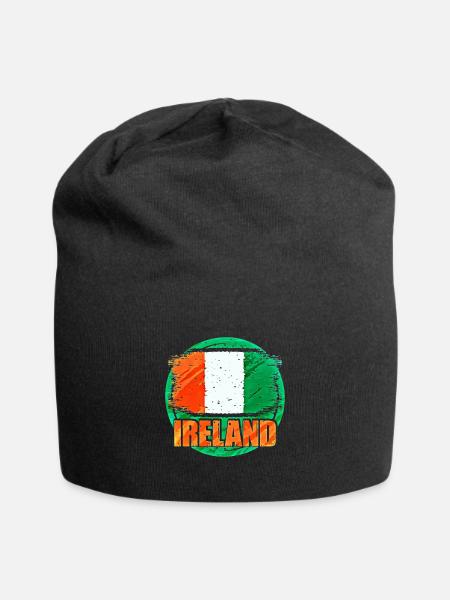 Irland - Jersey-Beanie - Schwarz