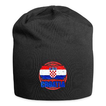 Kroatien - Jersey-Beanie - Schwarz - Vorne
