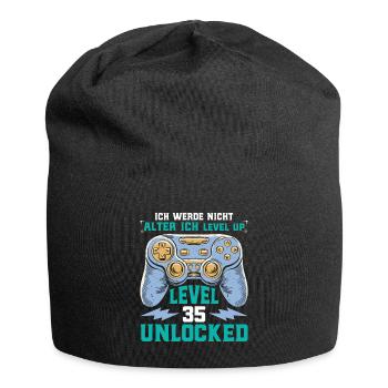Retro Gamer B-Day Level 35 Unlocked Zocker - Jersey-Beanie - Schwarz - Vorne