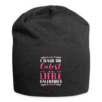J’enseigne la plus douce des petites Saint-Valentin - Bonnet en jersey - noir - Devant
