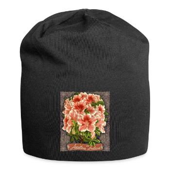 Azalée indienne, Azalée Indica rétro vintage - Bonnet en jersey - noir - Devant