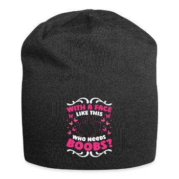 Breast Cancer Pins Ribbon Breast Cancer Awareness - Jersey Beanie - charcoal grey - Front