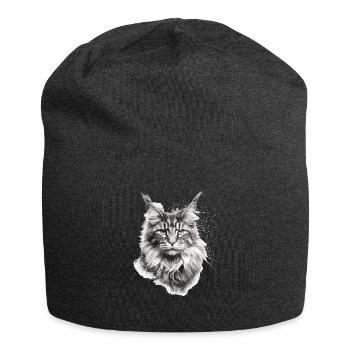 Maine coon Katzenbesitzer Geschenk Katzenhalter - Jersey-Beanie - Anthrazit - Vorne