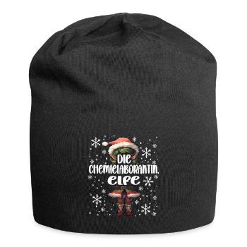 Weihnachtsoutfit Chemielaborantin - Jersey-Beanie - Schwarz - Vorne