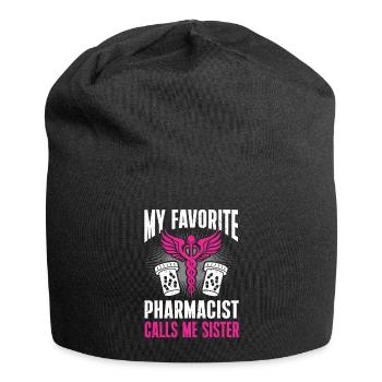 Apotheker Geschenk Apotheke - Jersey-Beanie - Schwarz - Vorne