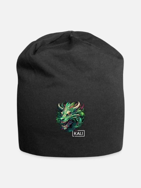 Dragon Kali Linux vert moderne pour les hackers - Bonnet en jersey - noir