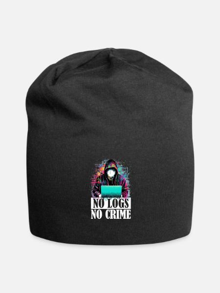 No Logs No Crime : L'éthique du hacker - Bonnet en jersey - noir