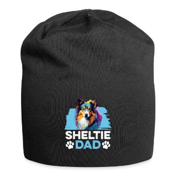 Shetland Sheepdog Dog Sheltie - Sheltie Dad - Jersey Beanie - black - Front