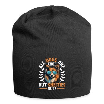 Chien de berger Shetland - Tous les chiens sont cool - Bonnet en jersey - noir - Devant