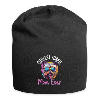 Yorkshire Terrier Dog Yorkie - Coolest Yorkie Mom - Jersey Beanie - black - Front