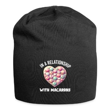 Macarons Kekse Bäcker Französisches Dessert Lustig - Jersey-Beanie - Schwarz - Vorne