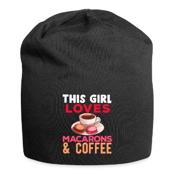 Macarons Cookies Baker French Dessert Funny - Jersey Beanie - black - Front