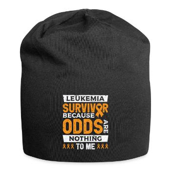 Leukemia Awareness Month Leukemia Cancer Ribbon - Jersey Beanie - black - Front