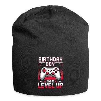 Funny Gamer Birthday Boy Il est temps de passer au niveau supérieur - Bonnet en jersey - noir - Devant