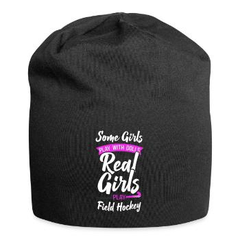 Field Hockey Some Girls Play With - Jersey Beanie - black - Front