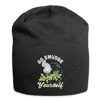 Smudge Sage Feather Spirituelle Hexerei - Jersey-Beanie - Schwarz - Vorne