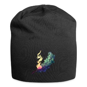 Smudge Sage Feather Spirituelle Hexerei - Jersey-Beanie - Schwarz - Vorne