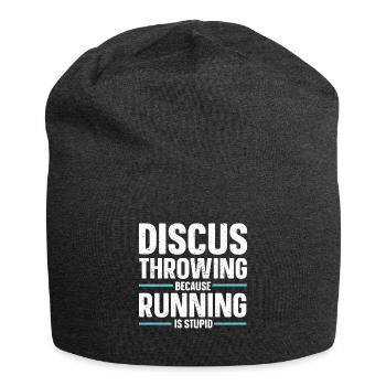 Diskuswerfer Leichtathletik Scheibenwurf - Jersey-Beanie - Anthrazit - Vorne