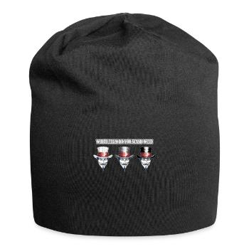 White, Gray, Black Hat Which Cyber Team Do You - Jersey Beanie - black - Front