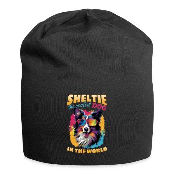 Shetland Sheepdog Dog - Sheltie the coolest dog - Jersey-Beanie - Schwarz - Vorne