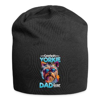 Yorkshire Terrier Dog Yorkie - Coolest Yorkie Dad - Jersey Beanie - black - Front