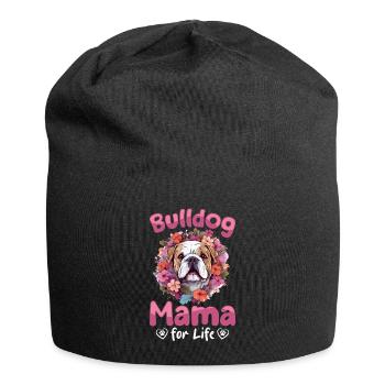 Amateur de bouledogue anglais britannique Bulldog Mama pour Lif - Bonnet en jersey - noir - Devant