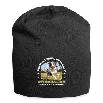 Border Collie Dog - Herding when ordinary - Jersey Beanie - black - Front