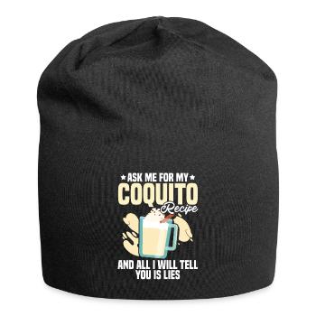 Porto Rico Lait de poule portoricain - Bonnet en jersey - noir - Devant