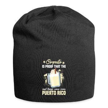 Porto Rico Lait de poule portoricain - Bonnet en jersey - noir - Devant