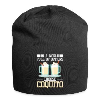Porto Rico Lait de poule portoricain - Bonnet en jersey - noir - Devant