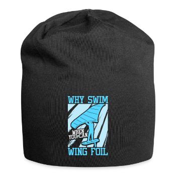 Wingsurfing Foil Wing Wing Boarding Wing Foiling - Jersey Beanie - black - Front