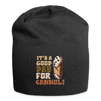 Cannoli Baker Italian Pastry Dessert Funny - Jersey Beanie - black - Front
