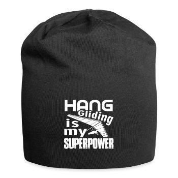 Hang Gliding Hang gliding Is My Superpower - Jersey Beanie - black - Front