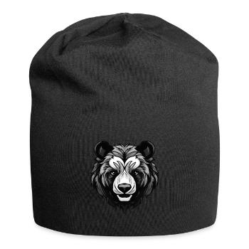 Panda Head Portrait Animal - Jersey Beanie - black - Front