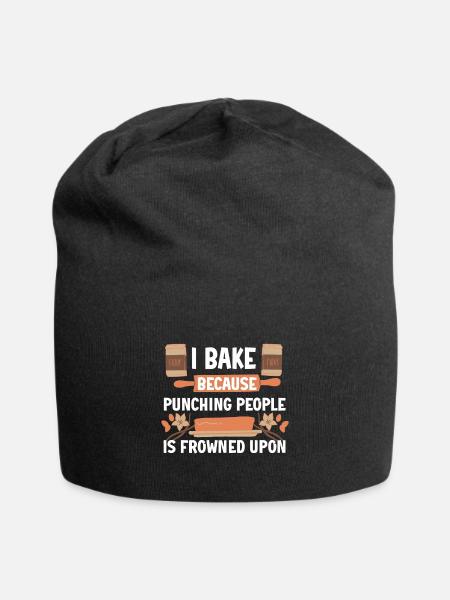 Bäcker Geschenk Backen für Bäcker - Jersey-Beanie - Schwarz