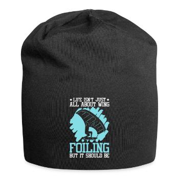 Wingsurfing Foil Wing Wing Boarding Wing Foiling - Jersey Beanie - black - Front