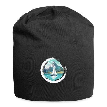 Voilier, voilier, voilier, voile Vintage - Bonnet en jersey - noir - Devant