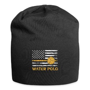 Drapeau américain Water-polo Patriotique - Bonnet en jersey - noir - Devant