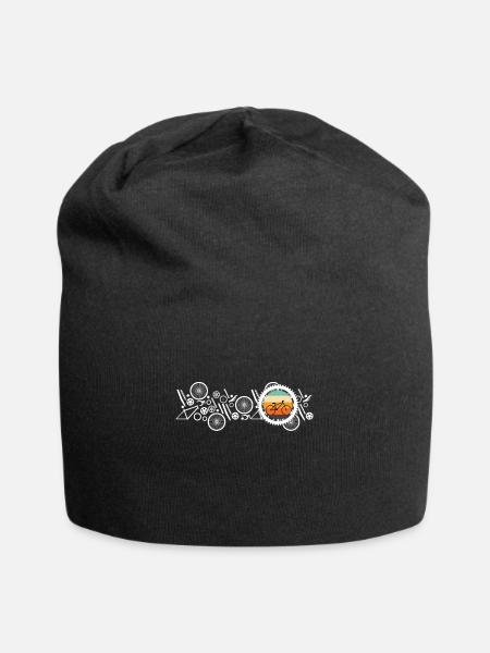 Fahrrad Radfahren Radfahrer Fahrrad Elemente Retro - Jersey-Beanie - Schwarz