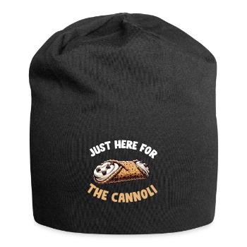 Cannoli Baker Italian Pastry Dessert Funny - Jersey Beanie - black - Front