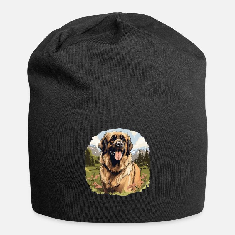 Leonberger - Jersey-Beanie - Schwarz