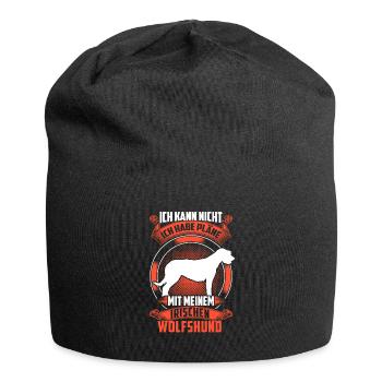 Irischer Wolfshund kann nicht Windhund - Jersey-Beanie - Schwarz - Vorne