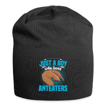 Junge der Ameisenbär liebt Ameisenfresser - Jersey-Beanie - Schwarz - Vorne