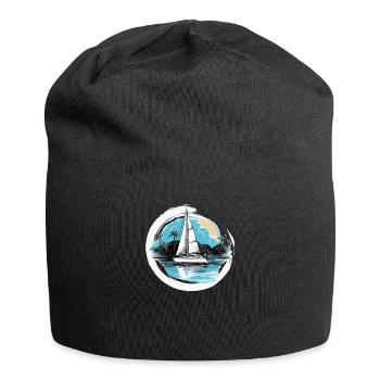 Voilier, voilier, voilier, voile Vintage - Bonnet en jersey - noir - Devant