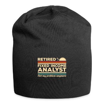 Retired Fixed Income Analyst Not My Problem - Jersey Beanie - black - Front