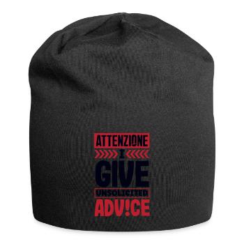 Attenzione I Give Unsolicited Advice Humor - Jersey-Beanie - Schwarz - Vorne
