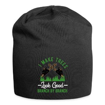 Baumpfleger Baumchirurg Holzarbeiter Lustiger Holzfäller - Jersey-Beanie - Schwarz - Vorne