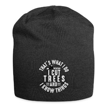 Baumpfleger Baumchirurg Holzarbeiter Lustiger Holzfäller - Jersey-Beanie - Anthrazit - Vorne