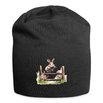 Kaninhop Discover the world of rabbit sports - Jersey Beanie - black - Front