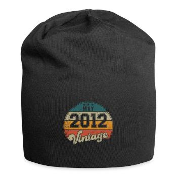 Vintage Geburtstag - Mai 2012 - Geschenkidee - Jersey-Beanie - Schwarz - Vorne